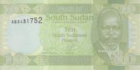 p2 from South Sudan: 10 Piaster from 2011